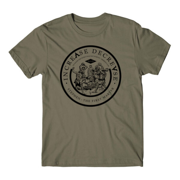 STEPHEN THE FIRST MARTYR - PREMIUM T-SHIRT - MILITARY GREEN - QTYMZ9 Thumbnail