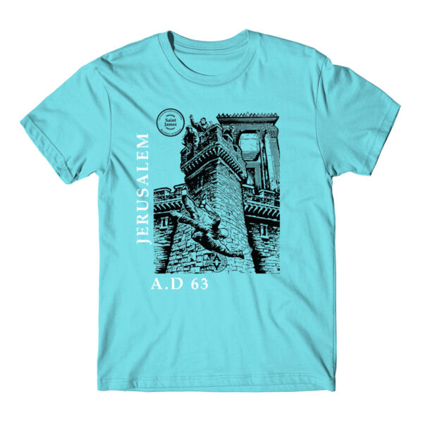 JAMES - PREMIUM T-SHIRT - TAHITI BLUE - BYQ2TV Thumbnail