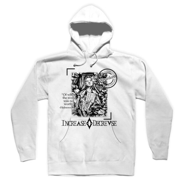 WRUNKEN - PREMIUM PULLOVER HOODIE - WHITE - GZYRSU Thumbnail