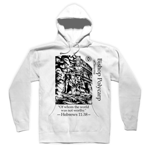 BISHOP POLYCARP - PREMIUM PULLOVER HOODIE - WHITE - K8C1R6 Thumbnail