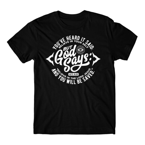 BELIEVE IN THE LORD JESUS - PREMIUM T-SHIRT - BLACK - 58ZBRW Thumbnail