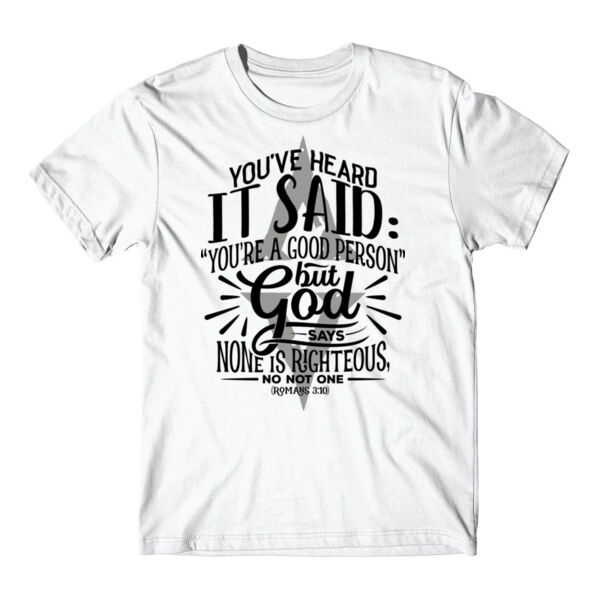 NONE IS RIGHTEOUS - PREMIUM T-SHIRT - WHITE - 9ZWP2S Thumbnail