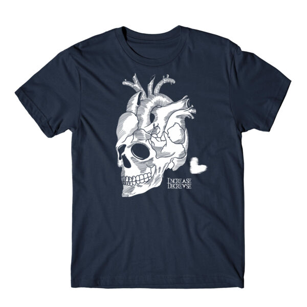 SKULL HEART - PREMIUM T-SHIRT - NAVY BLUE - UJ6BDC Thumbnail