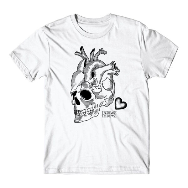 SKULL HEART - PREMIUM T-SHIRT - WHITE - C8R9JG Thumbnail