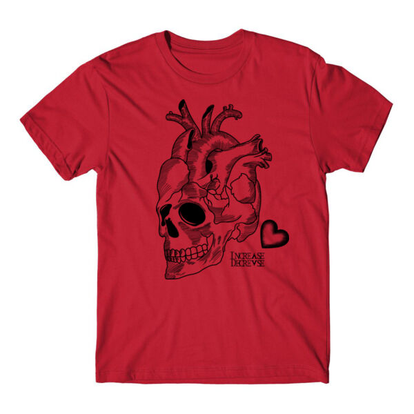 SKULL HEART - PREMIUM T-SHIRT - RED - C8R9JG Thumbnail